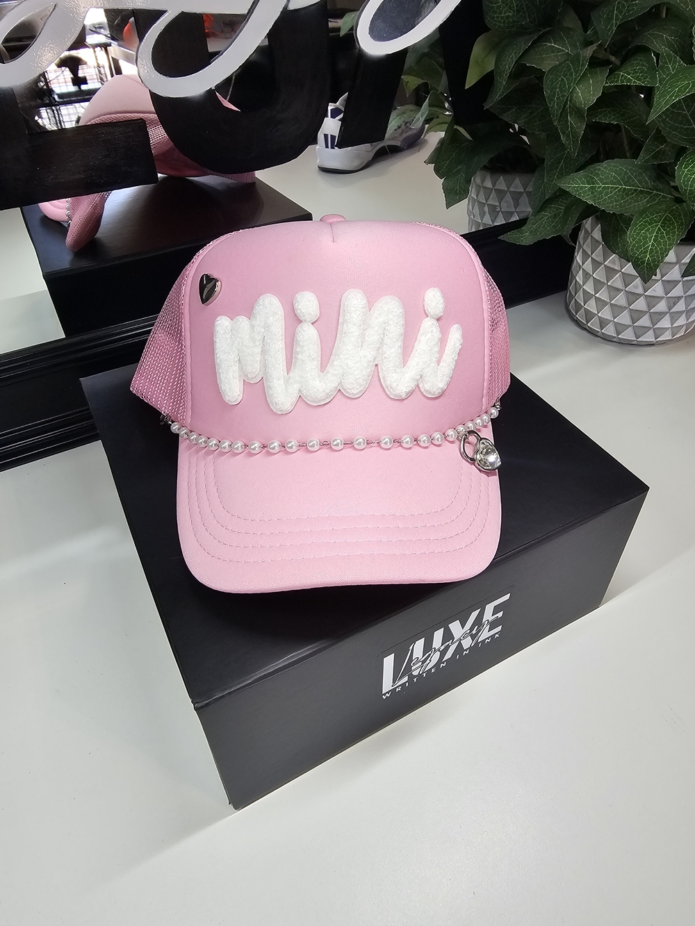 Custom OTTO Trucker Hat with Pearl Chain